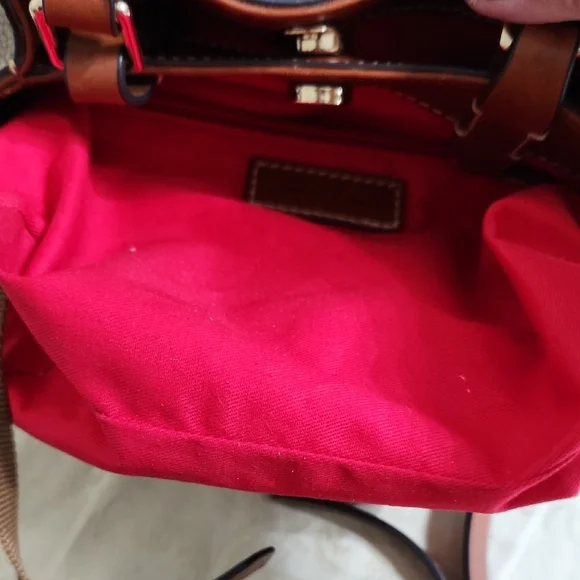 Dooney & Bourke Rich Brown Leather Satchel - Picture 5 of 16